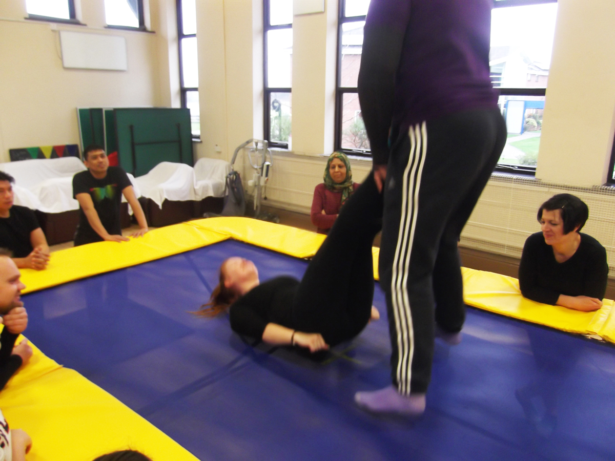 More staff on a tech trampoline