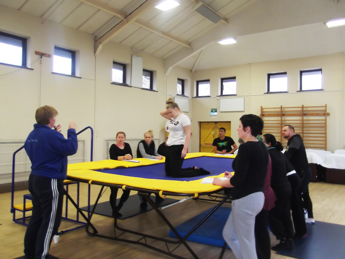 Staff on a tech trampoline